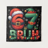 67 Meme Six Seven Bruh Funny Christmas 6 7 Wandteppich (Vorderseite)