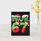 67 Meme Six Seven Bruh Funny Number Christmas  Karte (Gelbe Blume)