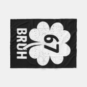 67 Meme Six Seven Bruh Lustiger St. Patrick's Day Fleecedecke (Vorderseite (Horizontal))