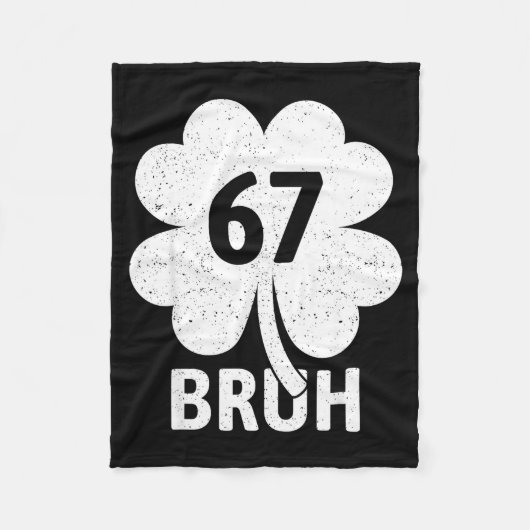 67 Meme Six Seven Bruh Lustiger St. Patrick's Day Fleecedecke (Vorderseite)