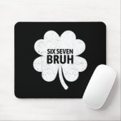 67 Meme Six Seven Bruh Lustiger St. Patrick's Day Mousepad (Mit Mouse)