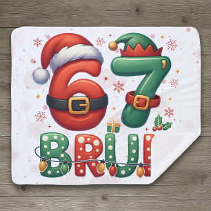 67 Meme Six Seven Bruh Lustiges Weihnachten 6 7 Sherpadecke