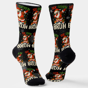 67 Meme Six Seven Bruh Lustiges Weihnachten 6 7 Socken