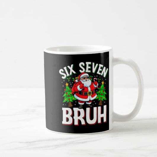 67 Meme Six Seven Bruh Santa Funny Christmas Kids Kaffeetasse (Rechts)