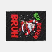 67 Meme Six Seven Bruh Weihnachtsmann Baseball Lus Fleecedecke (Vorderseite (Horizontal))