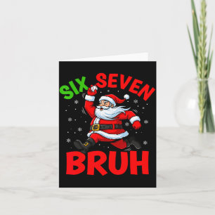 67 Meme Six Seven Bruh Weihnachtsmann Baseball Lus Karte