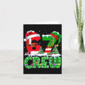 67 Meme Six Seven Christmas Crew Xmas Lights Famil Karte (Vorderseite)