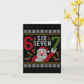 67 Meme Six Seven Christmas  Karte (Gelbe Blume)