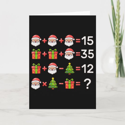 67 Meme Six Seven Christmas Math Equation Xmas Log Karte (Vorderseite)