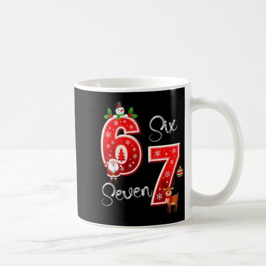 67 Meme Six Seven Christmas Pajamas For Women Men  Kaffeetasse (Rechts)