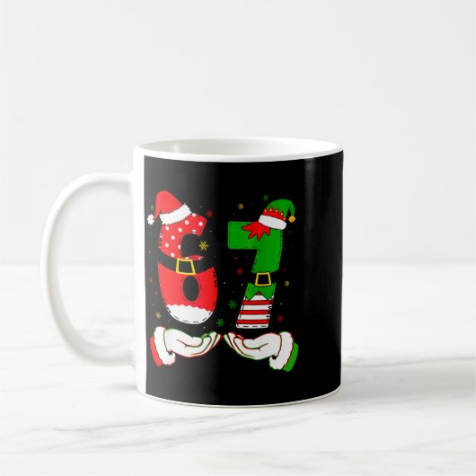 67 Meme Six Seven Christmas Shirt Kids Women Men B Kaffeetasse (Links)