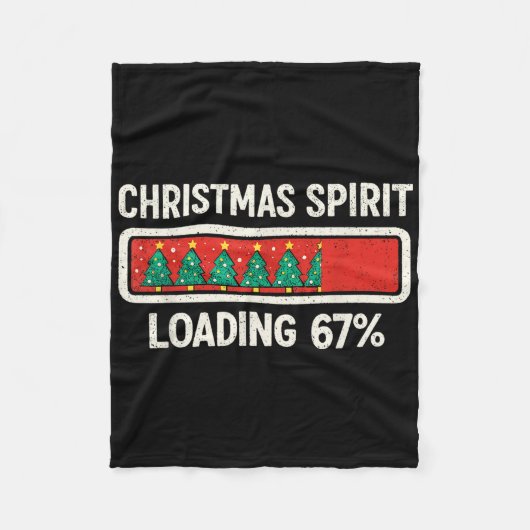 67 Meme Six Seven Christmas Spirit Loading Gen Z A Fleecedecke (Vorderseite)