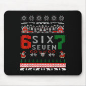 67 Meme Six Seven Christmas Ugly Sweater For Kids Mousepad (Vorne)