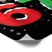 67 Meme Six Seven Dabbing Santa 6 7 Funny Christma Poster (Ecke)