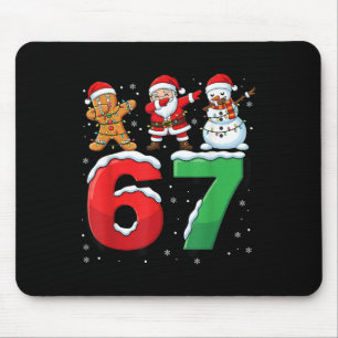 67 Meme Six Seven Dabbing Weihnachtsmann 6 7 Lusti Mousepad