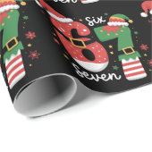 67 Meme Six Seven Elfen Weihnachtsmann Mütze Geschenkpapier (Rolleneckpunkt)