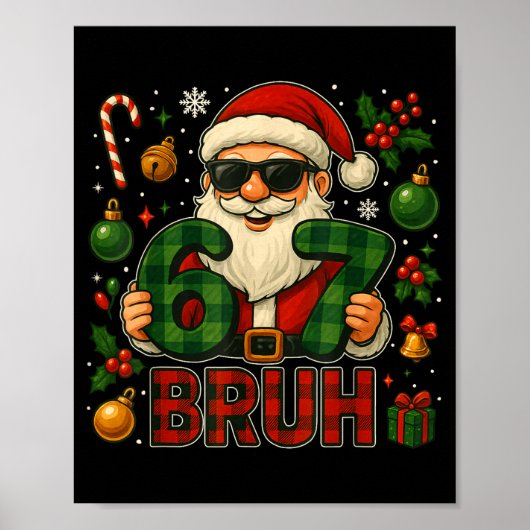 67 Meme Six Seven For Kids Men Boys Girls Bruh Chr Poster (Vorne)