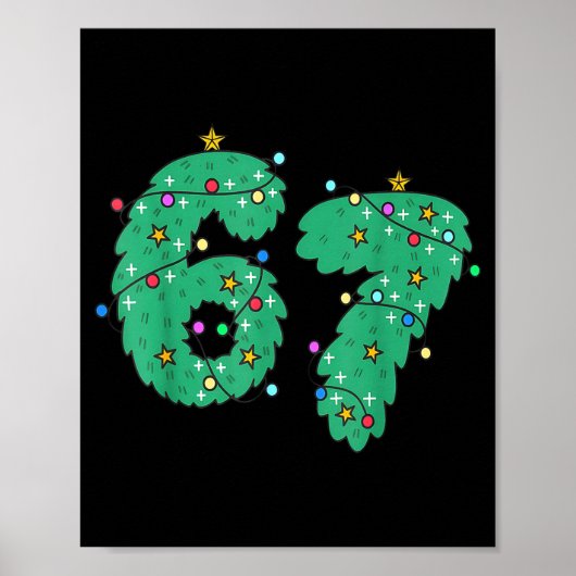 67 Meme Six Seven For Kids Women Men Boys Girls Ch Poster (Vorne)