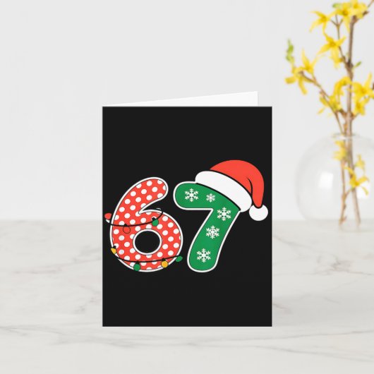 67 Meme Six Seven Funny Christmas 6 7 Meme Men Wom Karte (Gelbe Blume)