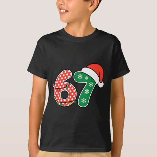 67 Meme Six Seven Funny Christmas 6 7 Meme Men Wom T-Shirt (Vorderseite)