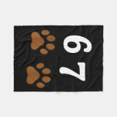 67 Meme Six Seven Funny Dog Paw Fleecedecke (Vorderseite (Horizontal))