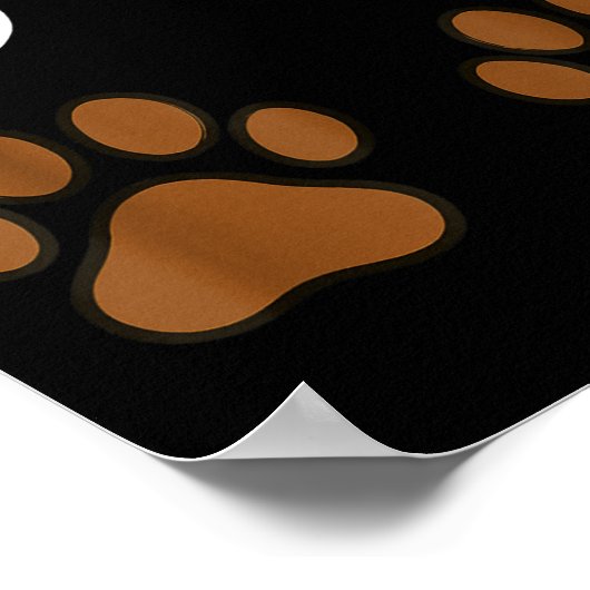67 Meme Six Seven Funny Dog Paw  Poster (Ecke)