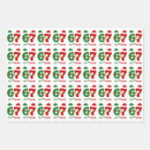 67 Meme Six Seven Gen Alpha Christmas Geschenkpapier Set (Vorderseite 3)