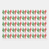 67 Meme Six Seven Gen Alpha Christmas Geschenkpapier Set (Vorderseite)