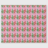 67 Meme Six Seven Gen Alpha Weihnachten Geschenkpapier (Flach)