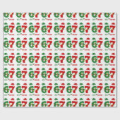 67 Meme Six Seven Gen Alpha Weihnachten Geschenkpapier (Flach)