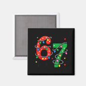 67 Meme Six Seven Lustige Weihnachts-Pyjamas Junge Magnet (Vorderseite/Rückseite)