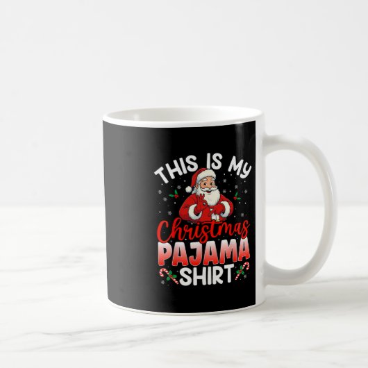 67 Meme Six Seven Lustige Weihnachts-Pyjamas Santa Kaffeetasse (Rechts)
