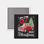 67 Meme Six Seven Lustiger Weihnachts-Meme-Slang F Magnet (Vorderseite/Rückseite)