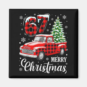 67 Meme Six Seven Lustiger Weihnachts-Meme-Slang F Magnet