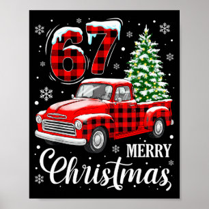 67 Meme Six Seven Lustiger Weihnachts-Meme-Slang F Poster