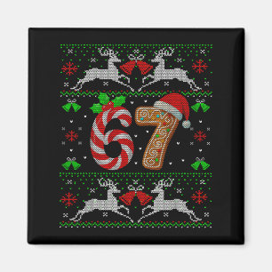 67 Meme Six Seven Lustiges Hässliches Weihnachten Magnet