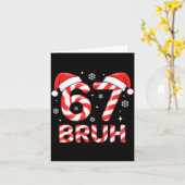 67 Meme Six Seven Memes Candy Cane Christmas Boys  Karte (Gelbe Blume)