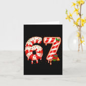 67 Meme Six Seven Merry Christmas Xmas Cream Drip  Karte (Gelbe Blume)