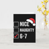 67 Meme Six Seven Nice Naughty Christmas For Men W Karte (Gelbe Blume)