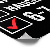 67 Meme Six Seven Nice Naughty Christmas For Men W Poster (Ecke)