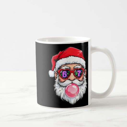 67 Meme Six Seven Number 6-7 6 7 Funny Santa Xmas Kaffeetasse (Rechts)