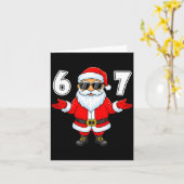 67 Meme Six Seven Number 6 7 Funny Santa Xmas Chri Karte (Gelbe Blume)
