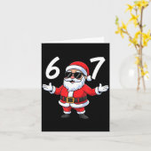 67 Meme Six Seven Number 6 7 Santa Xmas Christmas Karte (Gelbe Blume)