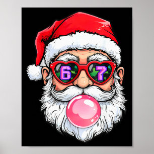 67 Meme Six Seven Nummer 6-7 6 7 Lustiger Santa We Poster