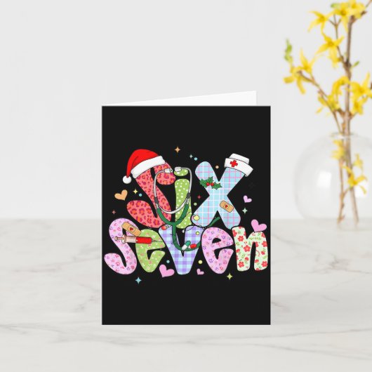 67 Meme Six Seven Nurse Christmas Funny Nursing Wo Karte (Gelbe Blume)