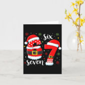 67 Meme Six Seven Santa 6 7 Funny Christmas Boys K Karte (Gelbe Blume)