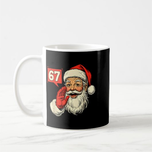 67 Meme Six Seven Santa Funny Christmas Gen Z Alph Kaffeetasse (Links)