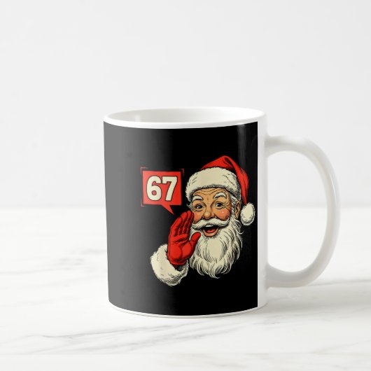 67 Meme Six Seven Santa Funny Christmas Gen Z Alph Kaffeetasse (Rechts)