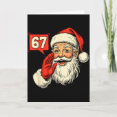 67 Meme Six Seven Santa Funny Christmas Gen Z Alph Karte (Vorderseite)
