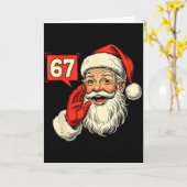 67 Meme Six Seven Santa Funny Christmas Gen Z Alph Karte (Gelbe Blume)